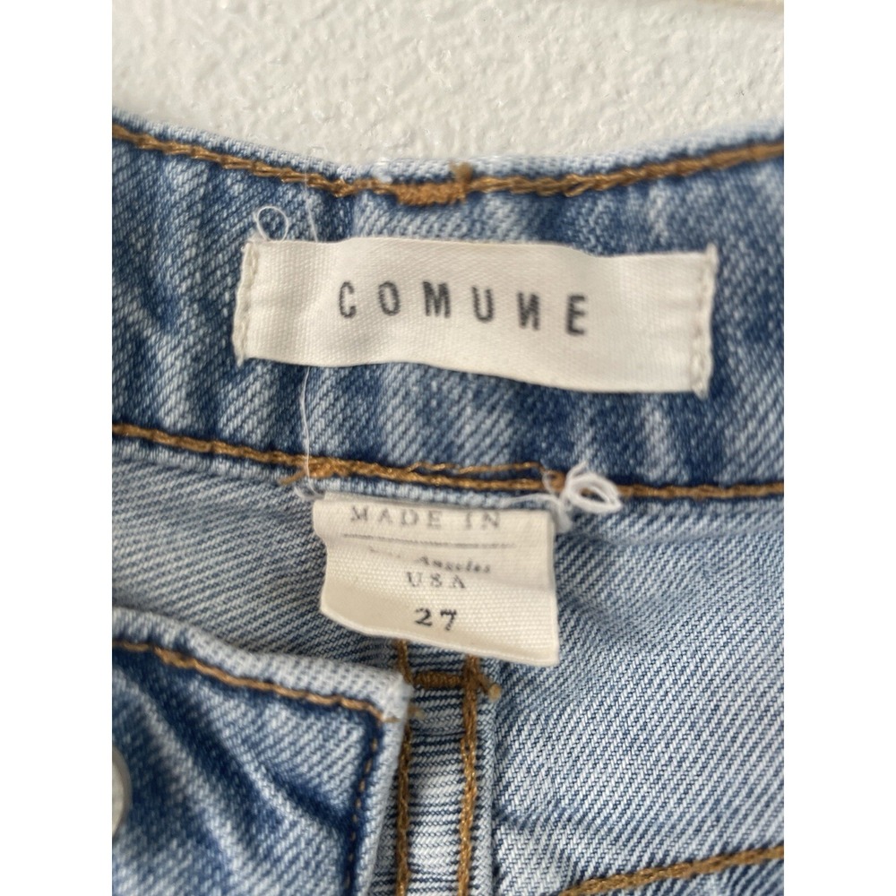 Comune Aberdeen Thrift Straight Fit Jeans‎ Women's Size 27 Button Fly Distressed - Picture 8 of 15
